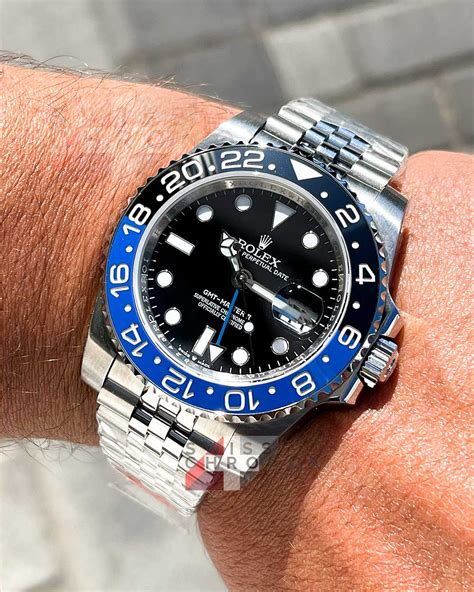 rolex batman on hand|rolex gmt master 11 batman.